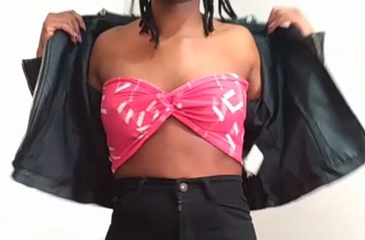 how to make a twist top diy twist front bandeau in 4 easy steps, How to make a twist top