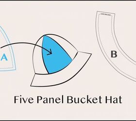 how to make an organza diy bucket hat that s perfect for summer, Pattern pieces A and B