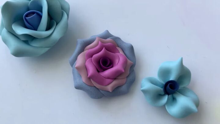how to make a flower out of polymer clay part 2 multicolored rose, Polymer clay flowers