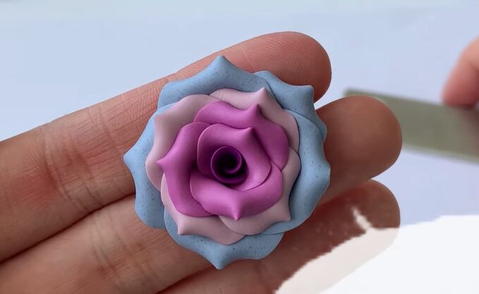 how to make a flower out of polymer clay part 2 multicolored rose, Polymer clay flower tutorial