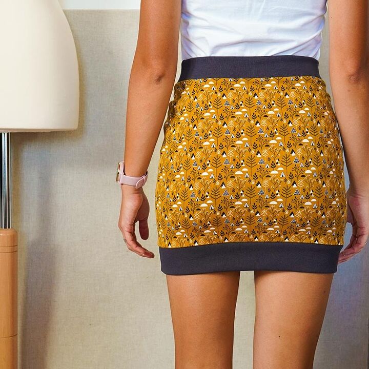 how to sew a simple knit skirt with pockets playful