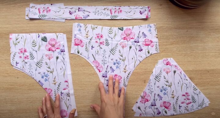 how to make your own bikini by copying one you already have, Cutting out the pattern pieces