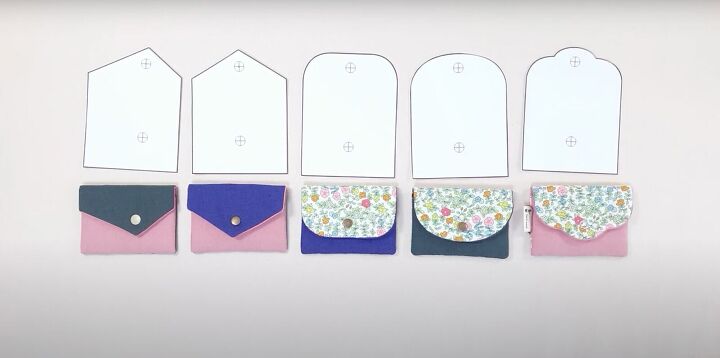 how to make a cute diy cardholder wallet quickly easily, Variations of the card wallet sewing pattern