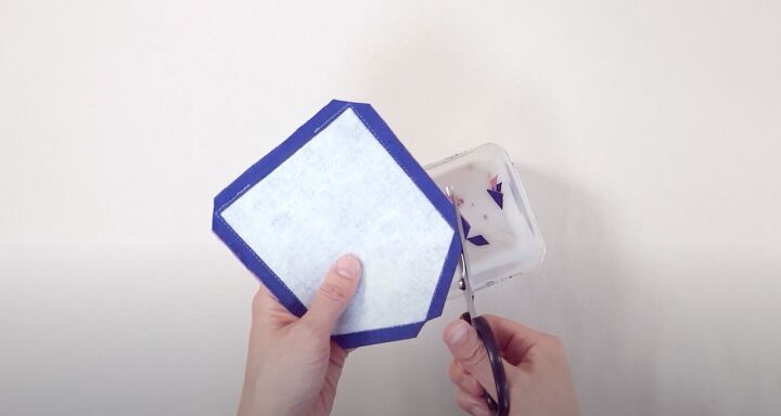 how to make a cute diy cardholder wallet quickly easily, Snipping off all the corners