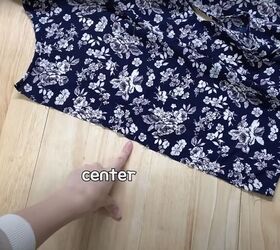 how to sew a beautiful diy butterfly top with flowy tie sleeves, Marking the center of the top