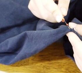 how to make a midi skirt out of old t shirts, Unpicking the seams