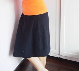 how to make a midi skirt out of old t shirts, How to make a midi skirt