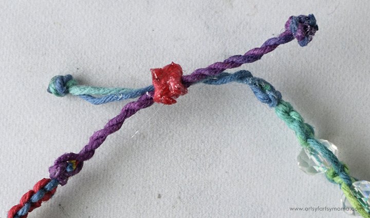 rainbow beaded friendship bracelet