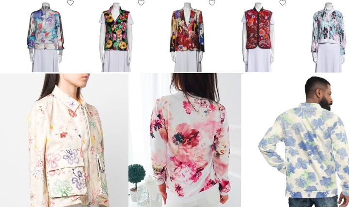 how to create a unique blazer with a diy watercolor fabric technique, Blazers with flower designs