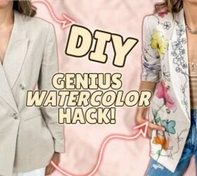 How to Create a Unique Blazer With a DIY Watercolor Fabric Technique