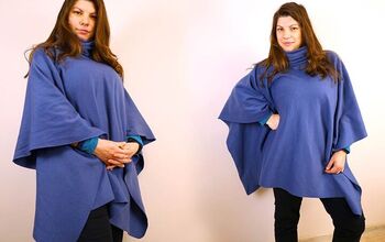 How to Make a Fleece Poncho With a Hood [Using Just 2 Seams]