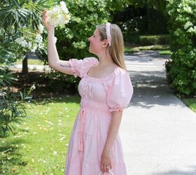 pink tiered dress for summer