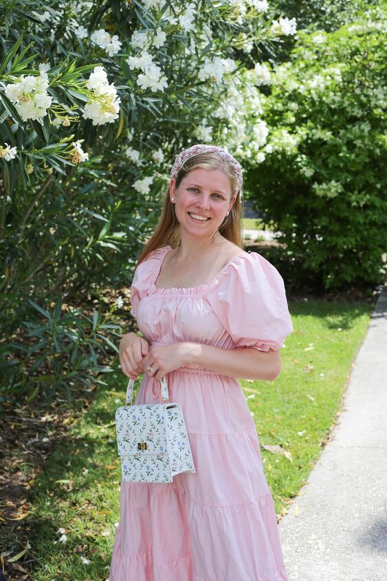 pink tiered dress for summer