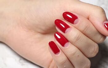 How to Do Glam Dita Von Teese Nails With a Red Half-Moon Manicure