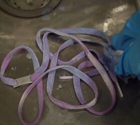 how to make cool diy ombre sneakers using the dip dye method, DIY tie dye laces