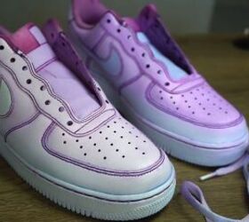 how to make cool diy ombre sneakers using the dip dye method, DIY ombre sneakers