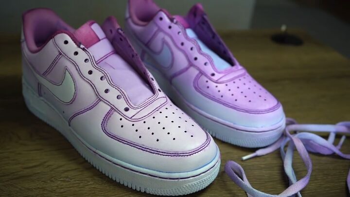 how to make cool diy ombre sneakers using the dip dye method, DIY ombre sneakers