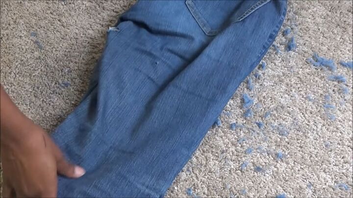 how to cut distress jean shorts ready for the summer, Folding and ironing the jean legs