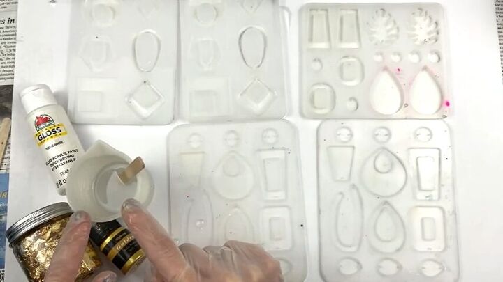 how to make resin earrings with molds cute white gold jewelry, Mixing epoxy and resin