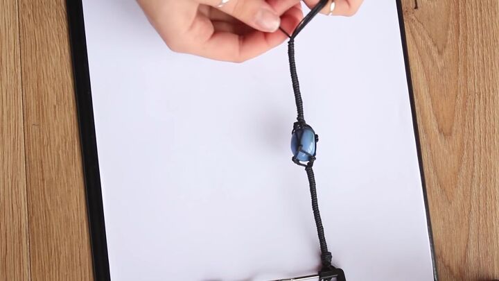 how to make a stone bracelet using macrame fish tank stones, How to make a bracelet with a stone