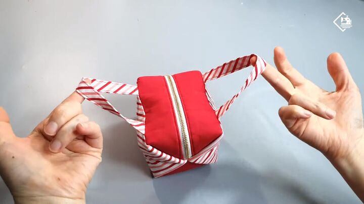 how to make a cute diy box bag that looks like a mini caramel, DIY box bag from the top