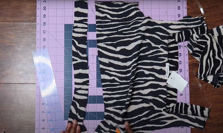 how to make a diy backless top inspired by reformation s cash top, Cutting out strips for the straps