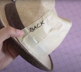 how to copy a hat pattern from an existing hat using masking tape, Marking the tape pieces