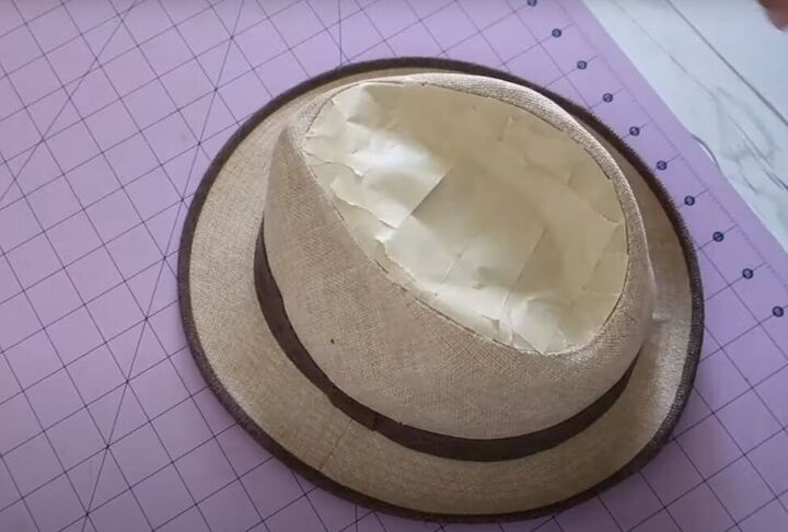 how to copy a hat pattern from an existing hat using masking tape, How to copy a hat pattern