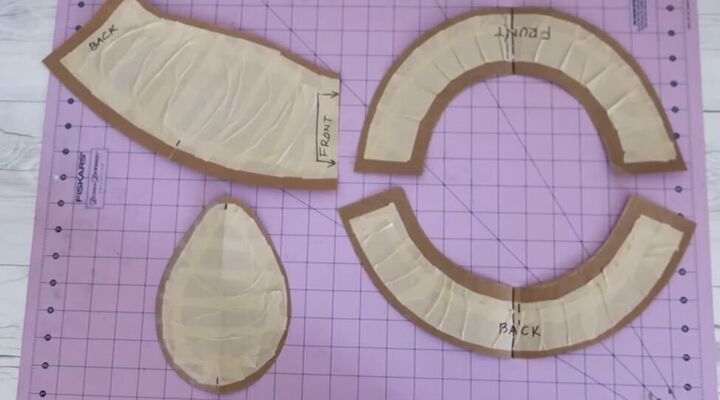how to copy a hat pattern from an existing hat using masking tape, Fedora hat pattern pieces