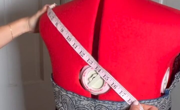 how to sew a scarf into a top that s perfect for the summer, Measuring the shoulder straps