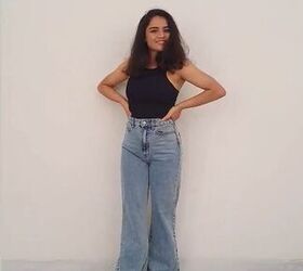6 simple mix and match clothes ideas that work for any outfit, Fitted bodysuit with loose jeans