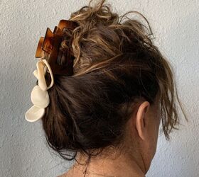 diy shell hair clip clip up beach curls and splash in the waves