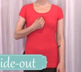 how to cut t shirts into tank tops halter tops in a few easy steps, Marking the t shirt neckline