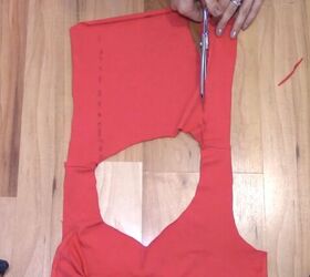 how to cut t shirts into tank tops halter tops in a few easy steps, Cutting the straps
