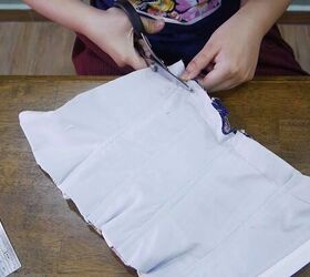 how to make an underbust corset using a free pattern basic tools, Trimming the excess fabric