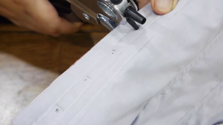 how to make an underbust corset using a free pattern basic tools, Making the eyelet holes