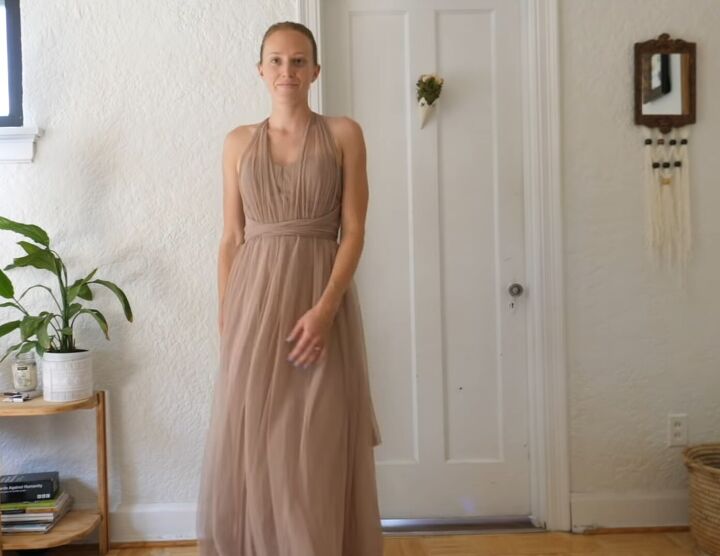 16 bridesmaid multiway dress styles using 1 birdy grey dress, Bridesmaid dress with a halterneck
