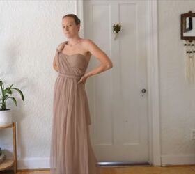 16 bridesmaid multiway dress styles using 1 birdy grey dress, Bridesmaid dress with a split shoulder