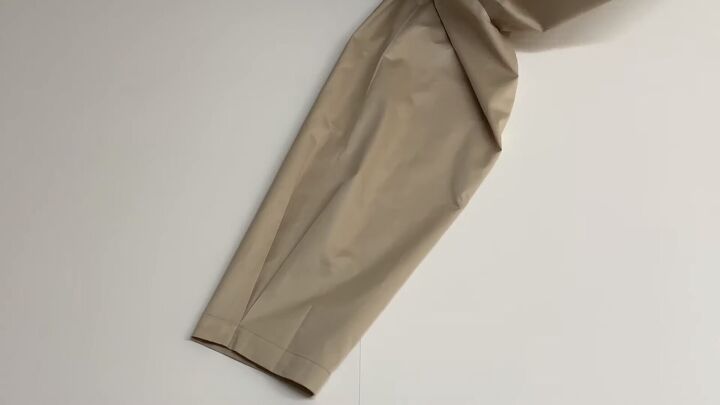 how to sew paperbag waist pants with pockets using a free pattern, Sewing down the seam