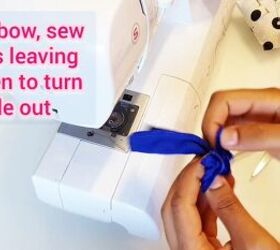 4 quick easy scrap fabric ideas for cute hair accessories, Turning the fabric
