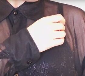She turned her dad's old 'party shirt' into something much more feminine