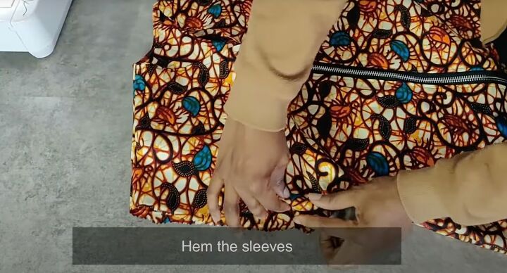 how to make a cute diy kimono dress that you can wear 2 ways, Hemming the sleeves
