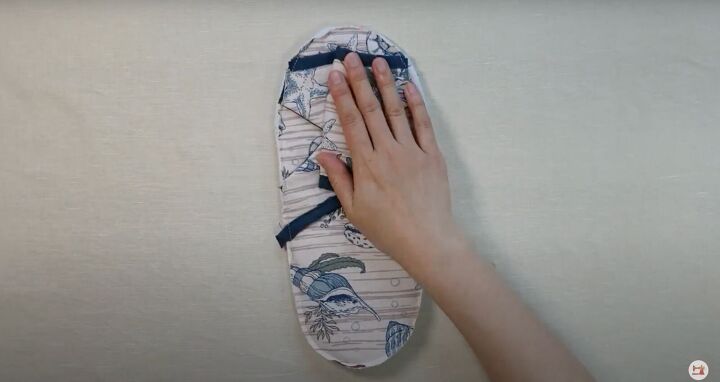 how to make open toe slippers in 2 different styles free pattern, Folding the instep down