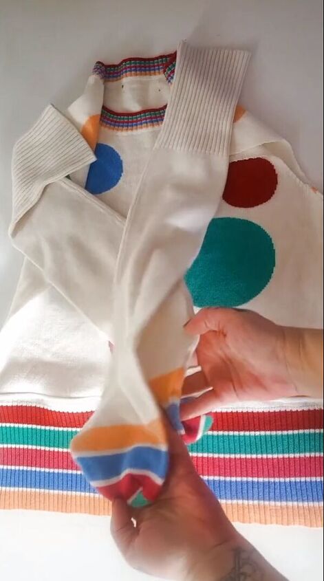 how to repurpose a shrunken sweater into 4 fun accessories, DIY socks out of sweater sleeves