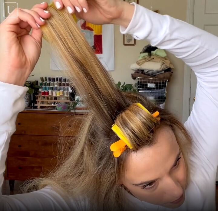 how to use velcro hair rollers to get voluminous bouncy curls, How to use Velcro hair rollers
