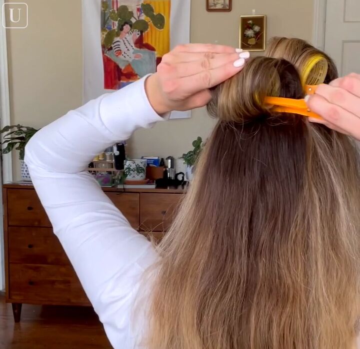 how to use velcro hair rollers to get voluminous bouncy curls, How to use Velcro rollers in hair