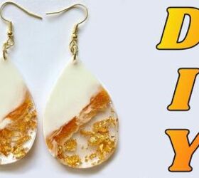 How to Make Resin Earrings With Molds: Cute White & Gold Jewelry