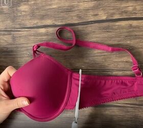 3 quick easy bra makeovers to make your underwear more beautiful, Cutting off the side panels
