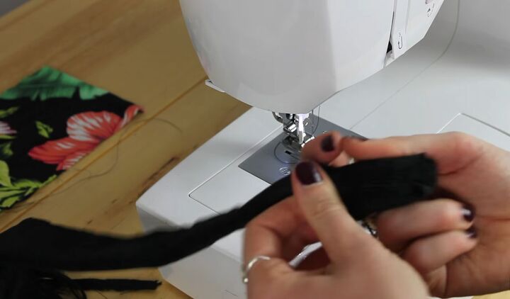 how to make a suspender skirt easily out of any old skirt, Turning the straps inside out