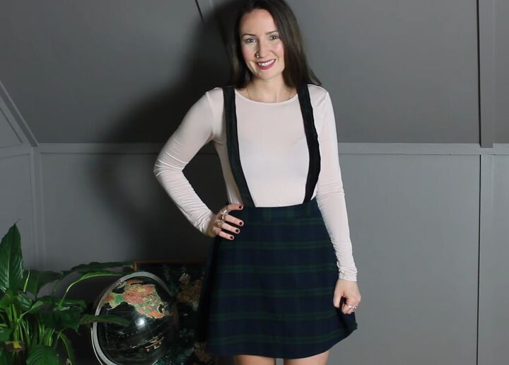 how to make a suspender skirt easily out of any old skirt, How to make a suspender skirt